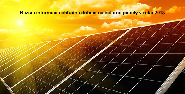 solarne panely dotacie 2018